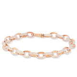 Oval Link Diamond Bracelet - Shyne Jewelers Rose Gold Shyne Jewelers