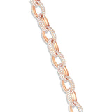 Oval Link Diamond Bracelet - Shyne Jewelers Rose Gold Shyne Jewelers