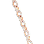 Oval Link Diamond Bracelet - Shyne Jewelers Rose Gold Shyne Jewelers