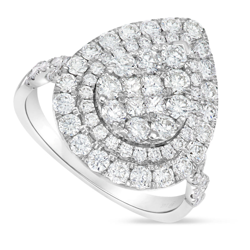 Pear Cluster Diamond Ring - Shyne Jewelers CL2396 4 Shyne Jewelers