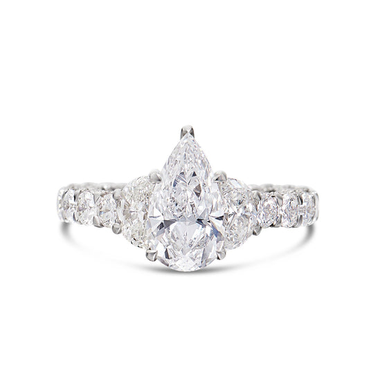 Pear Shaped Diamond Ring - Shyne Jewelers PEARENGR_2 Shyne Jewelers