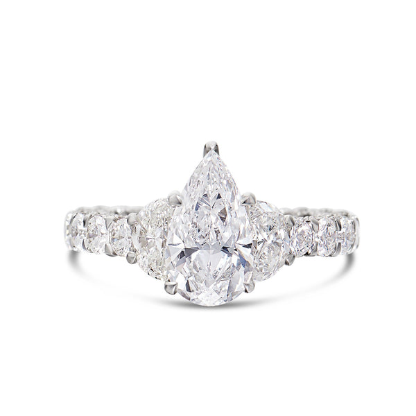 Pear Shaped Diamond Ring - Shyne Jewelers PEARENGR_2 Shyne Jewelers