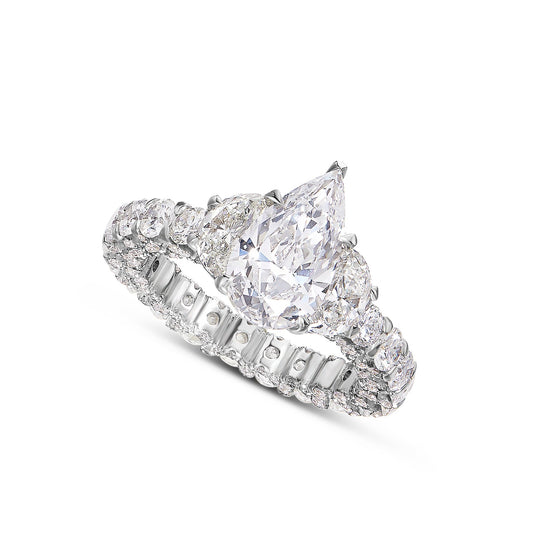 Pear Shaped Diamond Ring - Shyne Jewelers PEARENGR_2 Shyne Jewelers