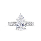 Pear Shaped Diamond Solitaire Ring - Shyne Jewelers PEARENGR_1 Shyne Jewelers