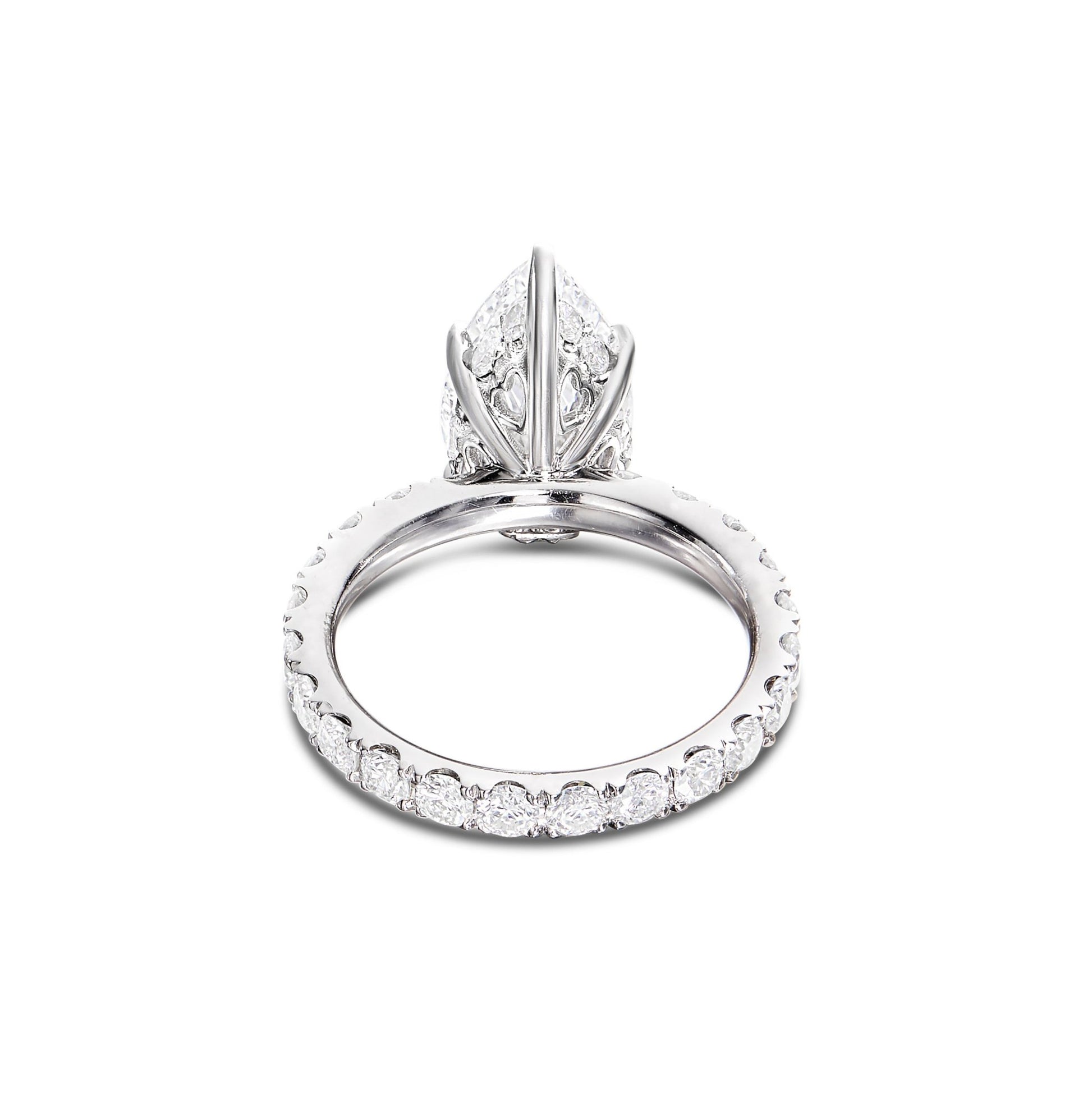 Pear Shaped Diamond Solitaire Ring - Shyne Jewelers PEARENGR_1 Shyne Jewelers