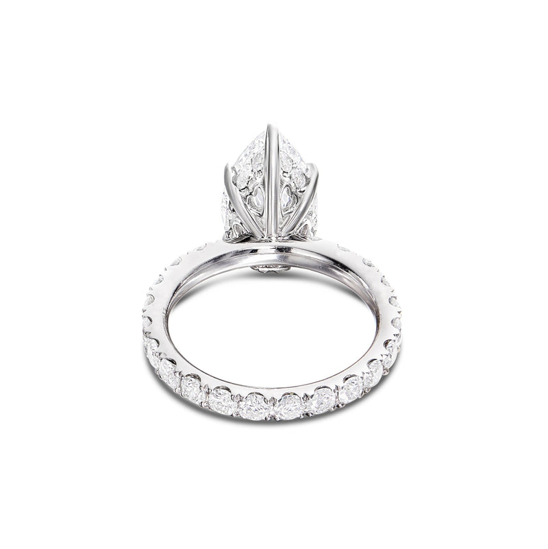 Pear Shaped Diamond Solitaire Ring - Shyne Jewelers PEARENGR_1 Shyne Jewelers