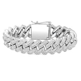 Prong set Baguette Diamond Cuban Bracelet - Shyne Jewelers BAGCUBANBRC_2 Shyne Jewelers