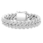 Prong set Baguette Diamond Cuban Bracelet - Shyne Jewelers BAGCUBANBRC_2 Shyne Jewelers