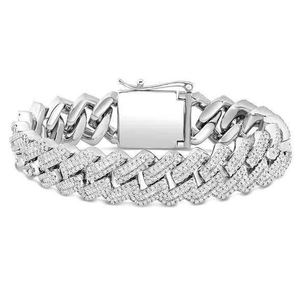 Prong set Baguette Diamond Cuban Bracelet - Shyne Jewelers BAGCUBANBRC_2 Shyne Jewelers