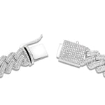 Prong set Baguette Diamond Cuban Bracelet - Shyne Jewelers BAGCUBANBRC_2 Shyne Jewelers