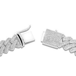 Prong set Baguette Diamond Cuban Bracelet - Shyne Jewelers BAGCUBANBRC_2 Shyne Jewelers