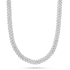 Prong set Diamond Cuban, 10.5mm - Shyne Jewelers White Gold Shyne Jewelers