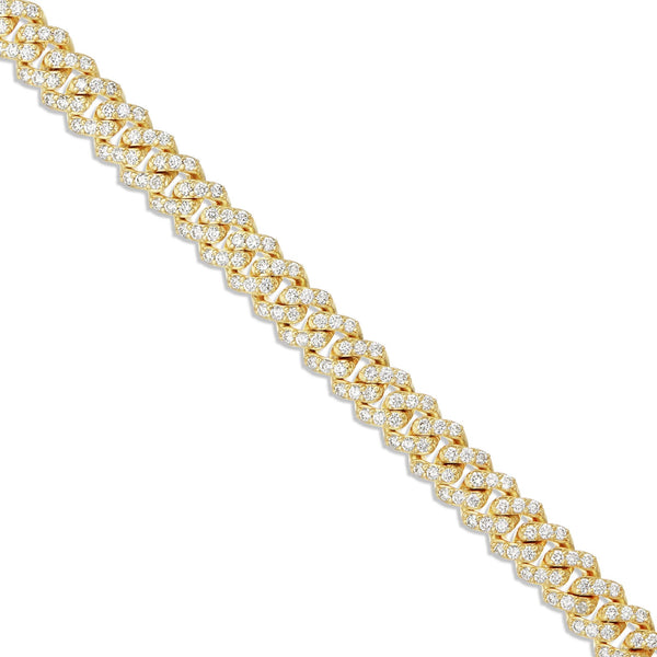 Prong set Diamond Cuban, 10.5mm - Shyne Jewelers Yellow Gold Shyne Jewelers