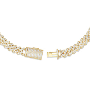 Prong set Diamond Cuban, 10.5mm - Shyne Jewelers Yellow Gold Shyne Jewelers