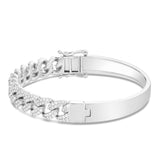 Prong set Diamond Cuban Bangle Bracelet - Shyne Jewelers CUBANBANGLE_1 Shyne Jewelers