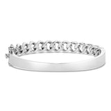 Prong set Diamond Cuban Bangle Bracelet - Shyne Jewelers CUBANBANGLE_1 Shyne Jewelers