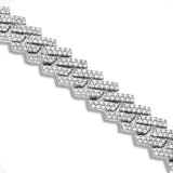 Prong-set Diamond Cuban Bracelet, 12 mm - Shyne Jewelers White Gold Shyne Jewelers