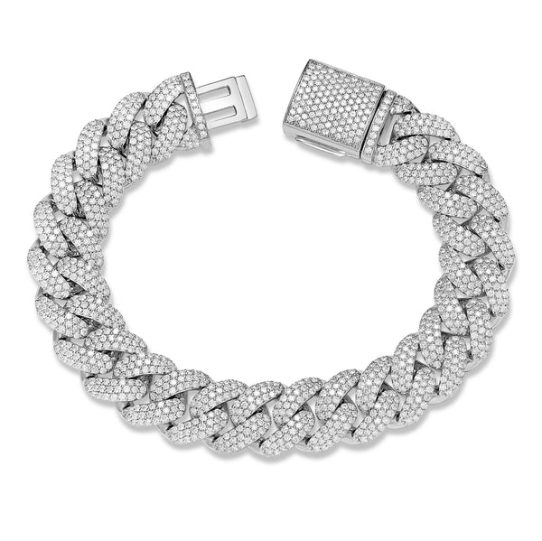 Prong set Diamond Cuban Bracelet - Shyne Jewelers Shyne Jewelers
