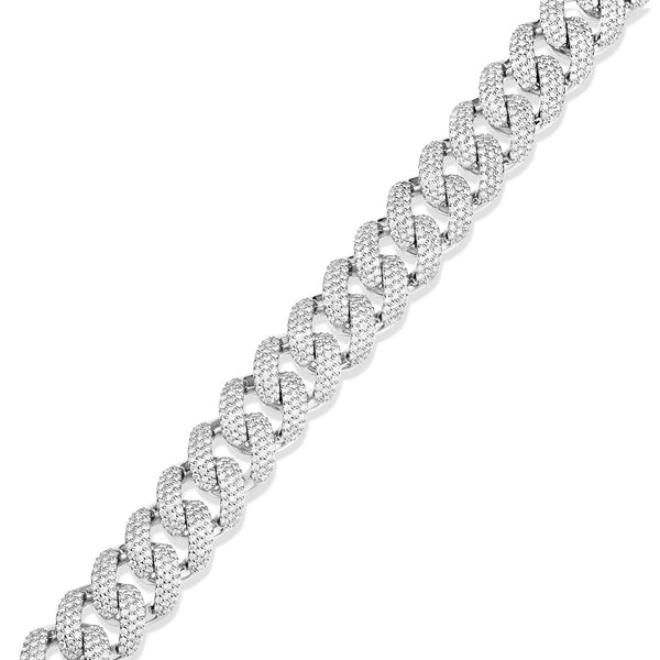 Prong set Diamond Cuban Bracelet - Shyne Jewelers PRONGDIACUBANBRC_1 Shyne Jewelers