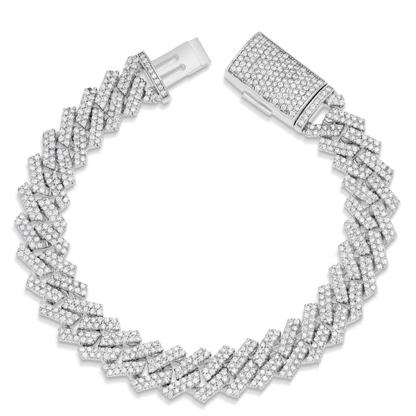 Prong set Diamond Cuban Bracelet - Shyne Jewelers 170-00231 Shyne Jewelers