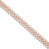 Prong set Diamond Cuban Chain, 15mm - Shyne Jewelers 165-00019 Rose Gold Shyne Jewelers