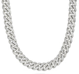 Prong set Diamond Cuban Chain, 16 mm - Shyne Jewelers White Gold Shyne Jewelers