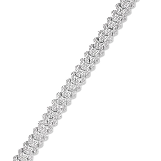 Prong set Diamond Cuban Chain - Shyne Jewelers DIACUBANCHAIN_1 Shyne Jewelers