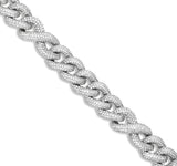 Prong set Diamond Infinity Cuban Chain, 12 mm - Shyne Jewelers White Gold Shyne Jewelers