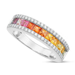 Rainbow Stone & Diamond Ring - Shyne Jewelers 130-00133 5 White Gold Shyne Jewelers