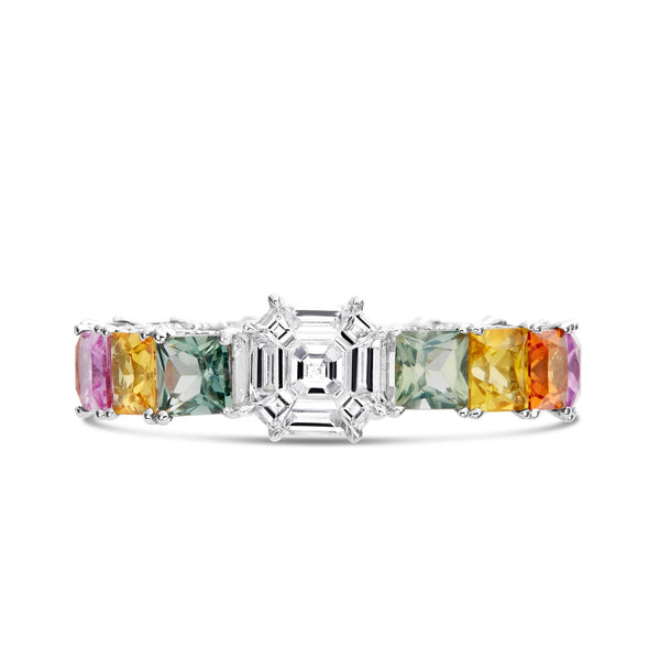 Rainbow Stone Eternity Ring - Shyne Jewelers Shyne Jewelers