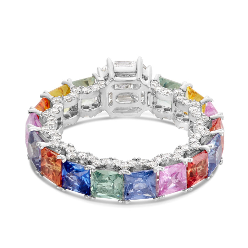 Rainbow Stone Eternity Ring - Shyne Jewelers Shyne Jewelers