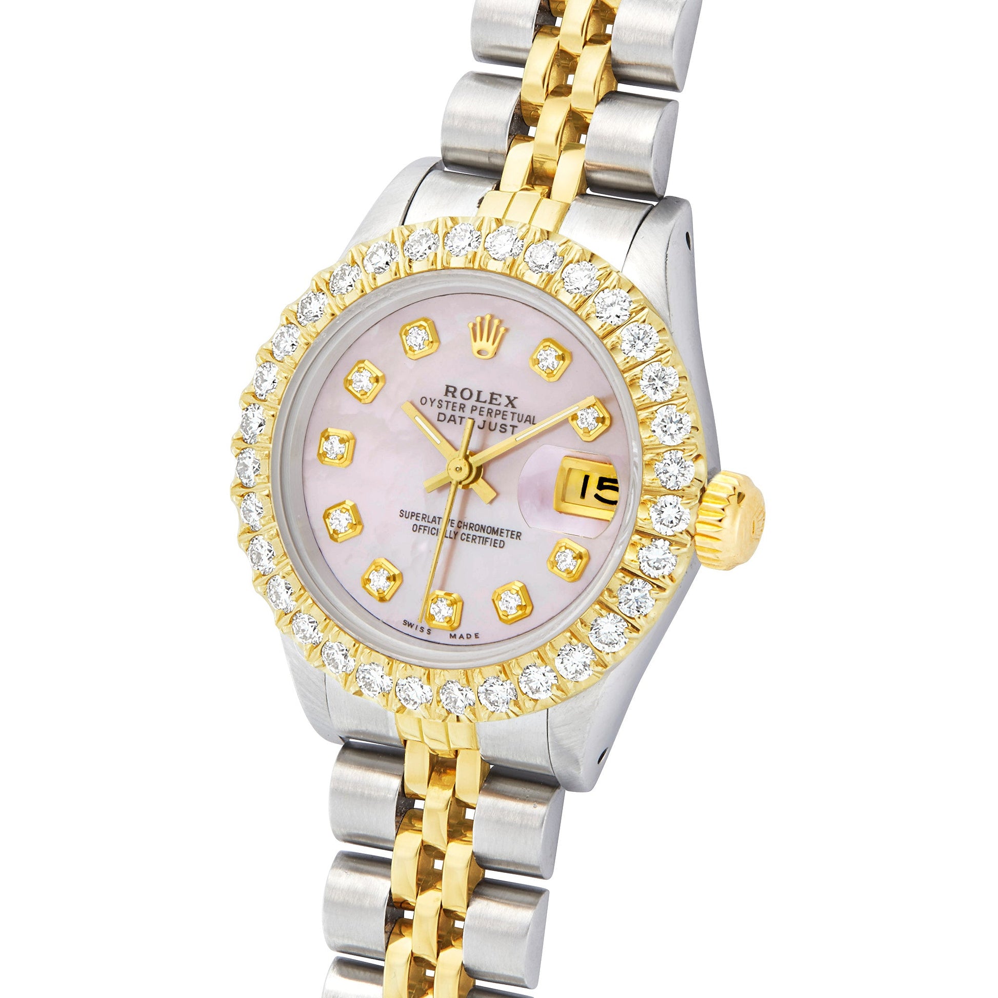 Rolex DateJust Diamond Yellow Gold Bezel - Shyne Jewelers Shyne Jewelers