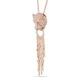 Rose Gold Diamond Jaguar Tassel Necklace - Shyne Jewelers 165-00237 Shyne Jewelers