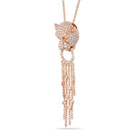 Rose Gold Diamond Jaguar Tassel Necklace - Shyne Jewelers 165-00237 Shyne Jewelers