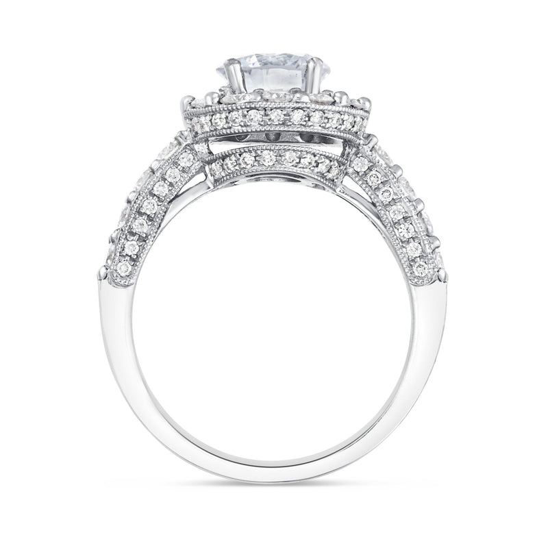 Round Brilliant Halo Engagement Ring - Shyne Jewelers 4 Shyne Jewelers