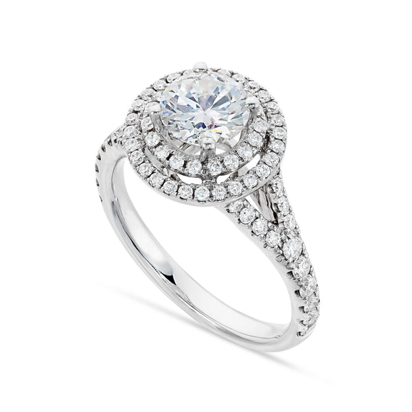 Round Halo Engagement Ring - Shyne Jewelers 100-00240 4 Shyne Jewelers