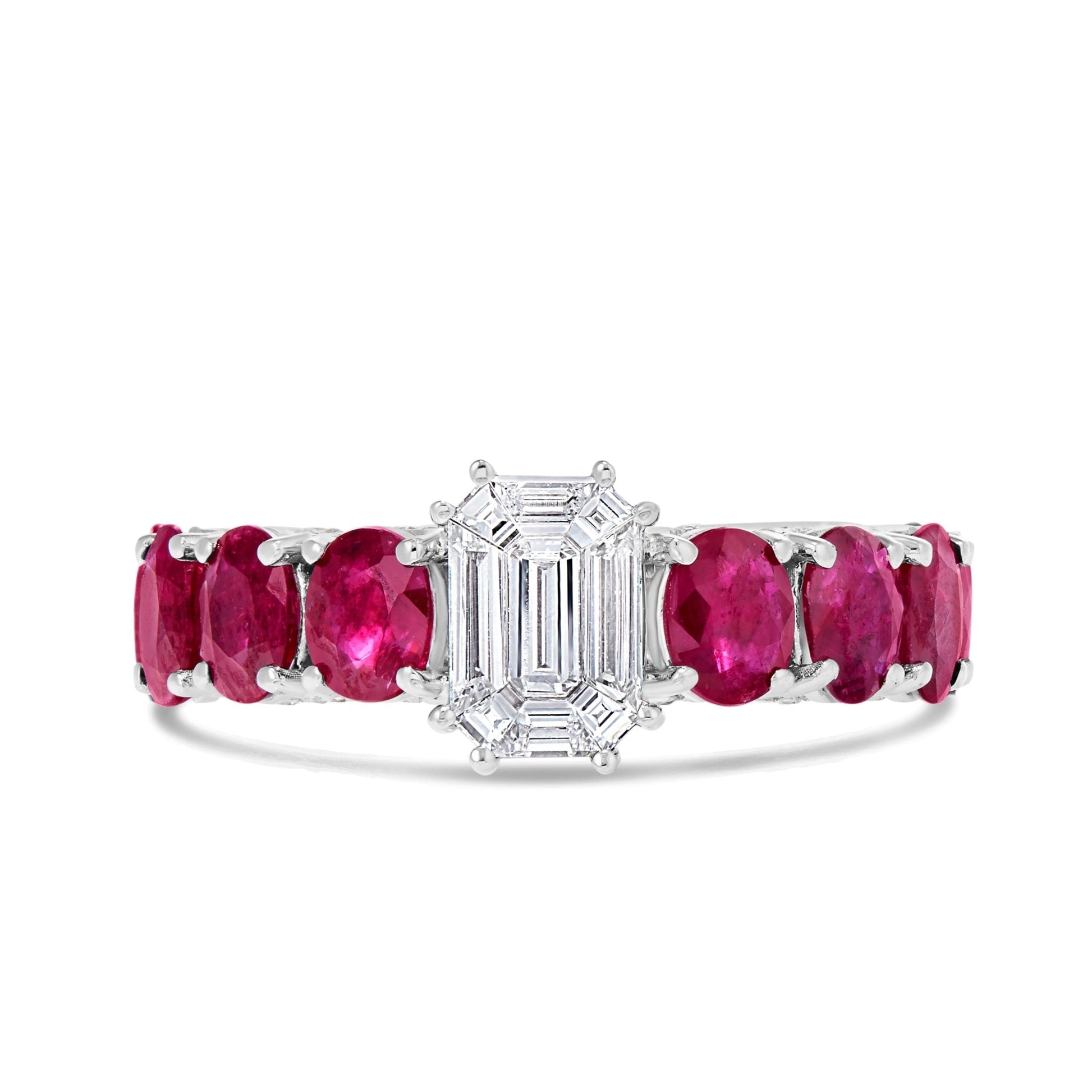 Ruby Oval Eternity Ring - Shyne Jewelers RUBYETERNBAND_1 Shyne Jewelers
