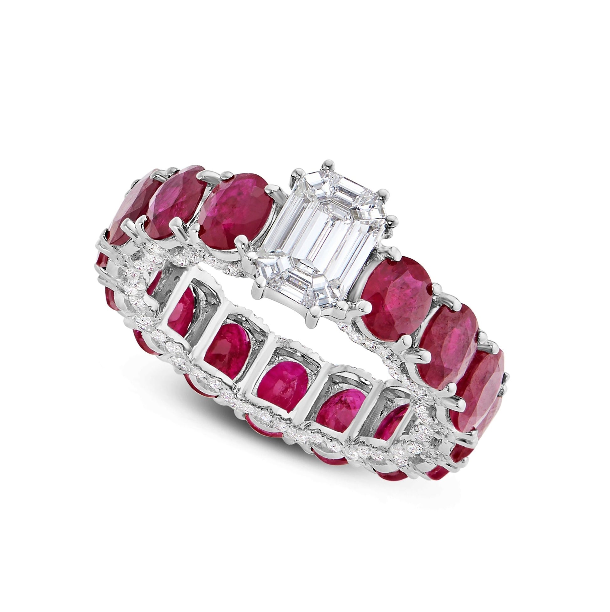 Ruby Oval Eternity Ring - Shyne Jewelers RUBYETERNBAND_1 Shyne Jewelers