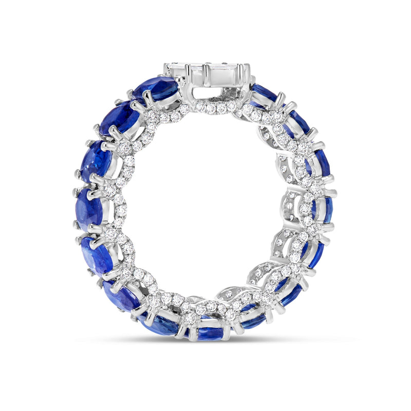 Sapphire Oval Eternity Ring - Shyne Jewelers SAPPHIREETERNBAND_2 Shyne Jewelers