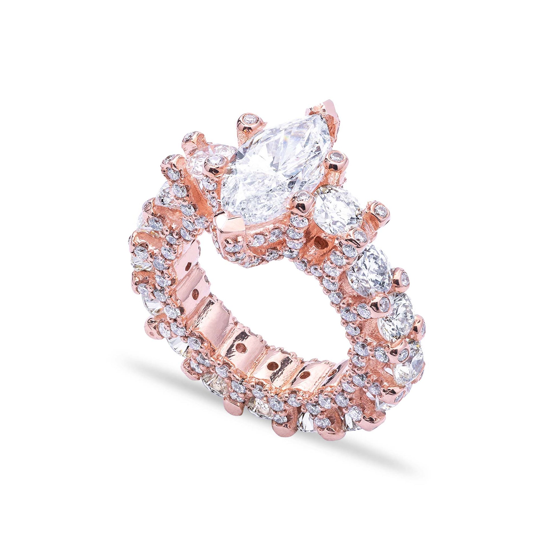 Shy Glizzy Custom Rose Gold Diamond Ring - Shyne Jewelers Shyne Jewelers