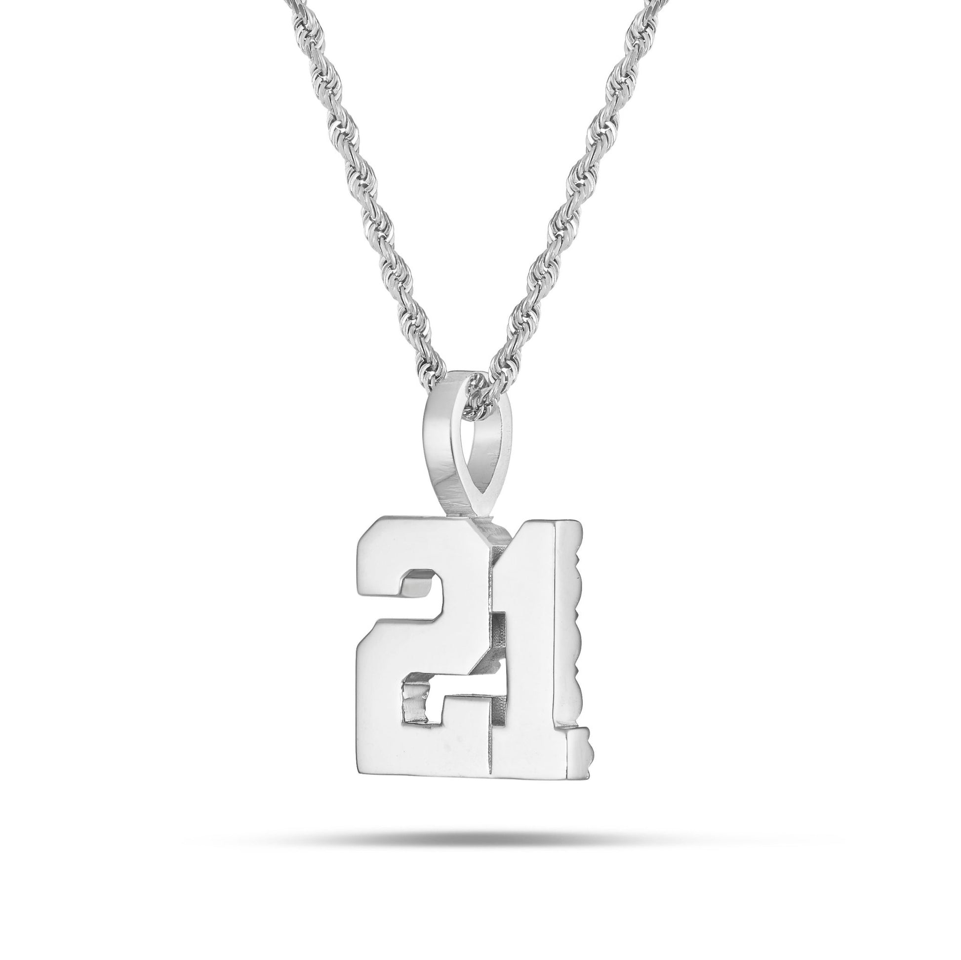 Shyne Collection 10k Gold Two Digit Number Pendant - Shyne Jewelers SC10K2DIGIT-r Rose Gold Shyne Jewelers