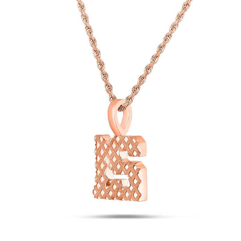 Shyne Collection 10k Gold Two Digit Number Pendant - Shyne Jewelers SC10K2DIGIT-r Rose Gold Shyne Jewelers