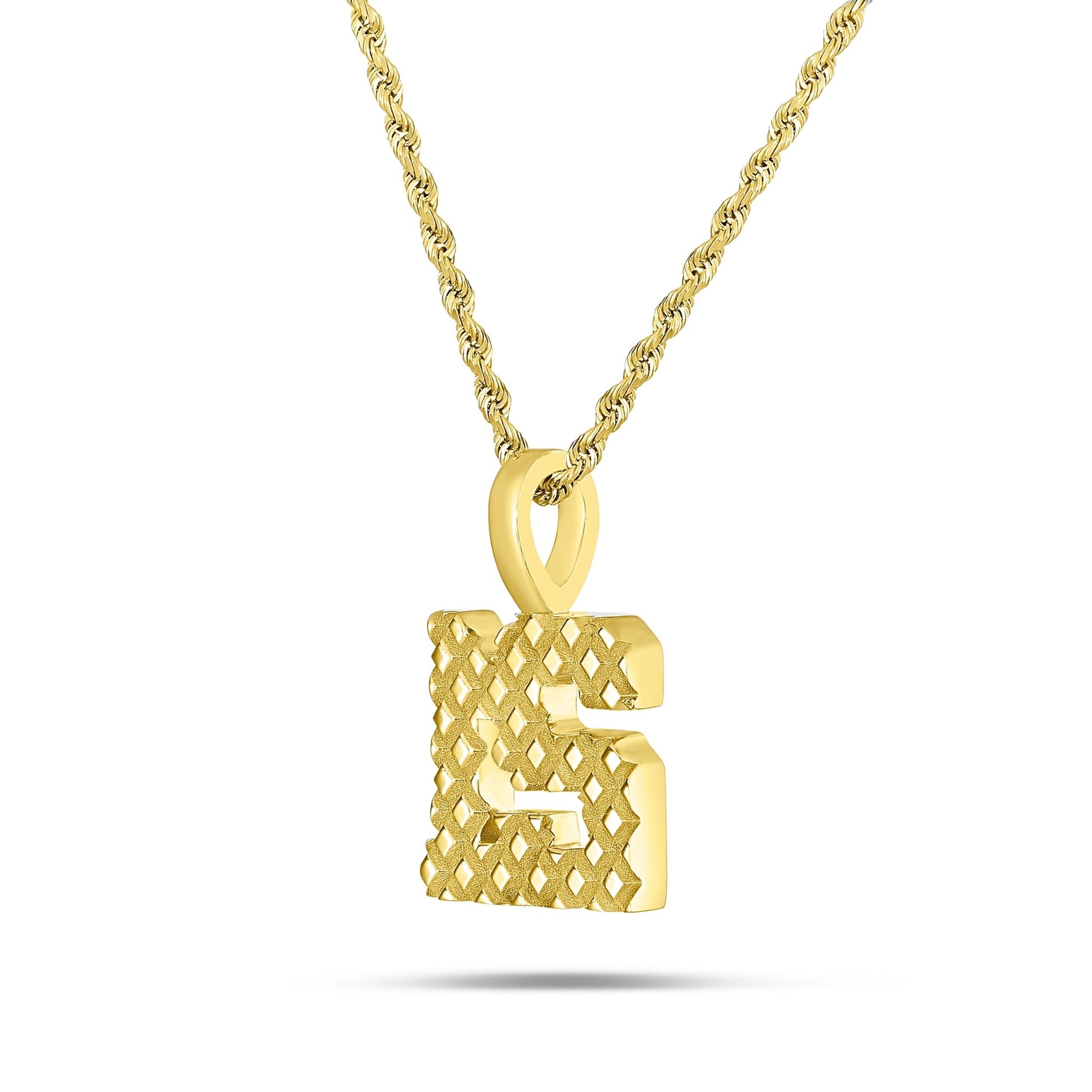 Shyne Collection 10k Gold Two Digit Number Pendant - Shyne Jewelers SC10K2DIGIT-r Rose Gold Shyne Jewelers