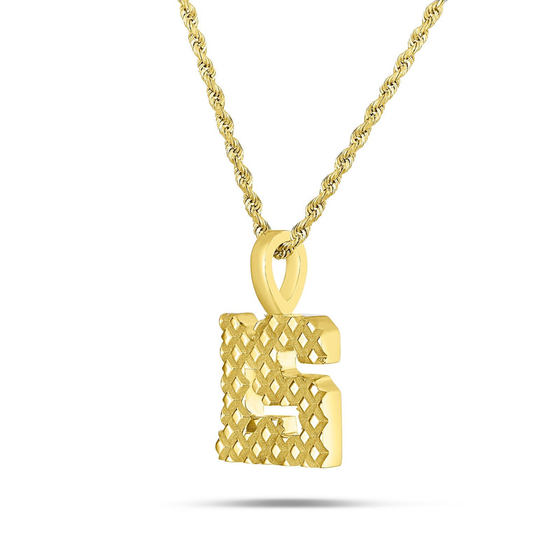 Shyne Collection 10k Gold Two Digit Number Pendant - Shyne Jewelers SC10K2DIGIT-r Rose Gold Shyne Jewelers