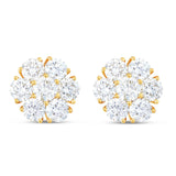 Shyne Collection 10pt Diamond Flower Studs - Shyne Jewelers Yellow Gold Shyne Jewelers
