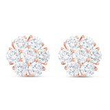 Shyne Collection 10pt Diamond Flower Studs - Shyne Jewelers Rose Gold Shyne Jewelers