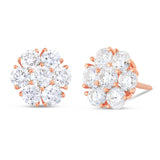 Shyne Collection 10pt Diamond Flower Studs - Shyne Jewelers Rose Gold Shyne Jewelers