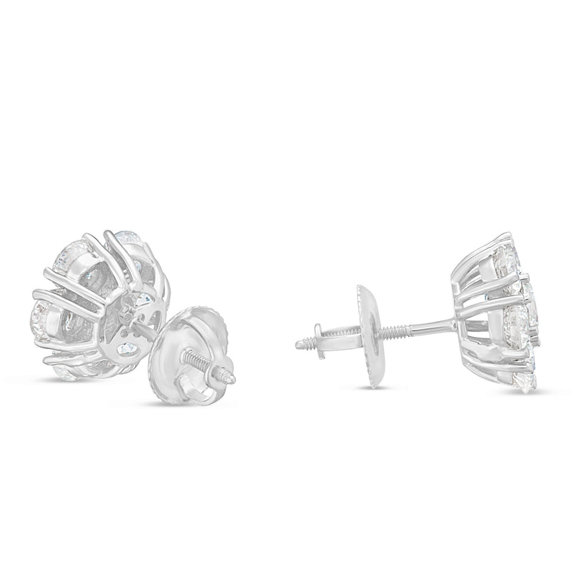 Shyne Collection 10pt Diamond Flower Studs - Shyne Jewelers White Gold Shyne Jewelers