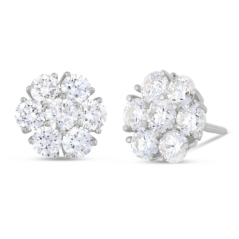 Shyne Collection 10pt Diamond Flower Studs - Shyne Jewelers White Gold Shyne Jewelers