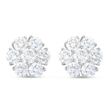 Shyne Collection 10pt Diamond Flower Studs - Shyne Jewelers White Gold Shyne Jewelers
